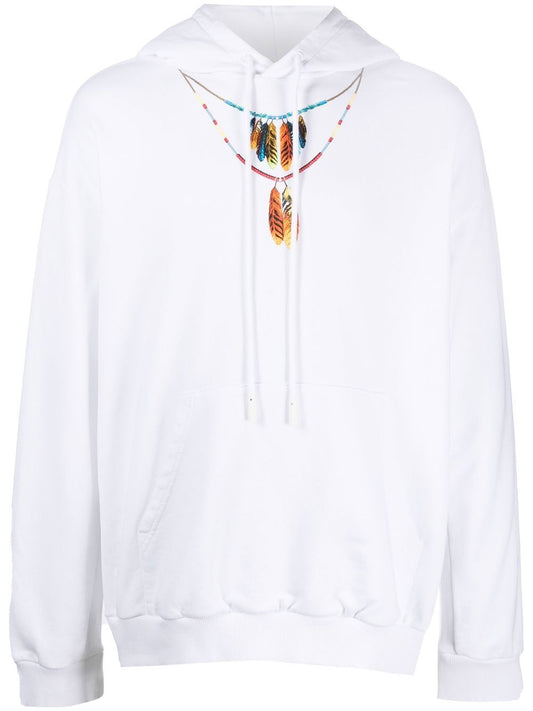 Feathers cotton hoodie