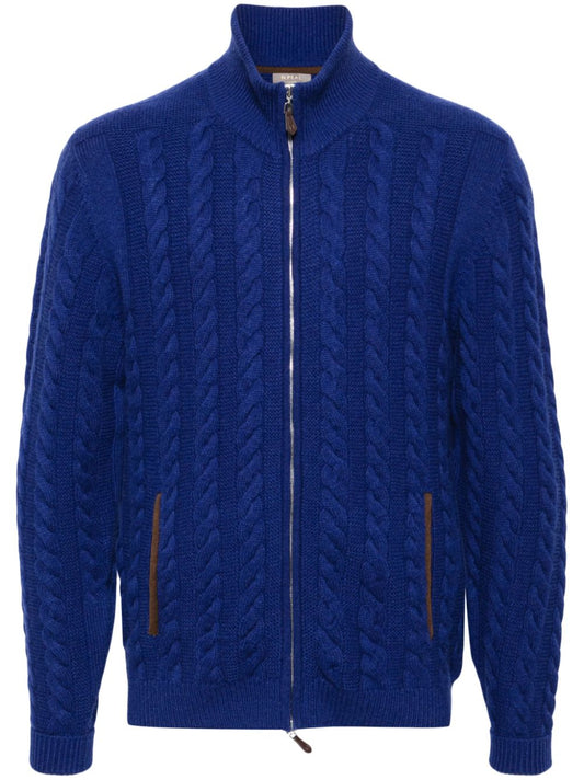 Blue cardigan