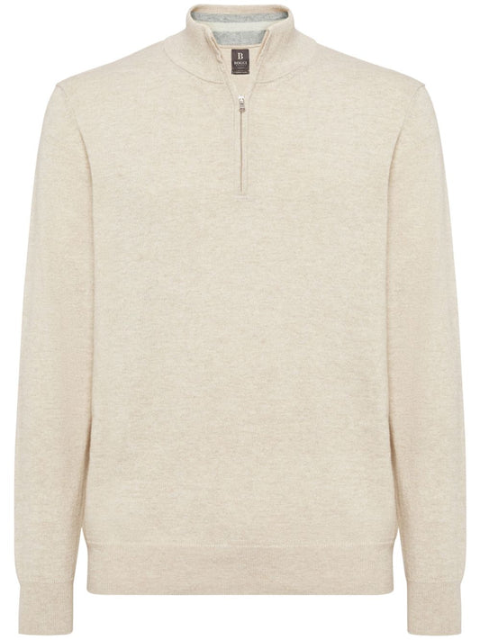Half-zip cashmere sweater